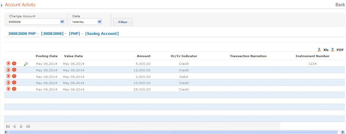 Account Activity